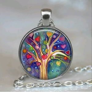 Heart tree pendant
